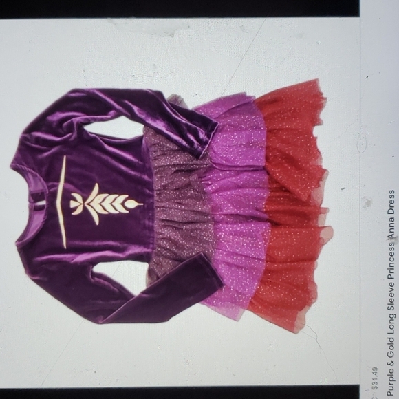 DISNEY FROZEN 11 PRINCESS ANNA DRESS GIRLS SZ MEDIUM - Picture 9 of 9